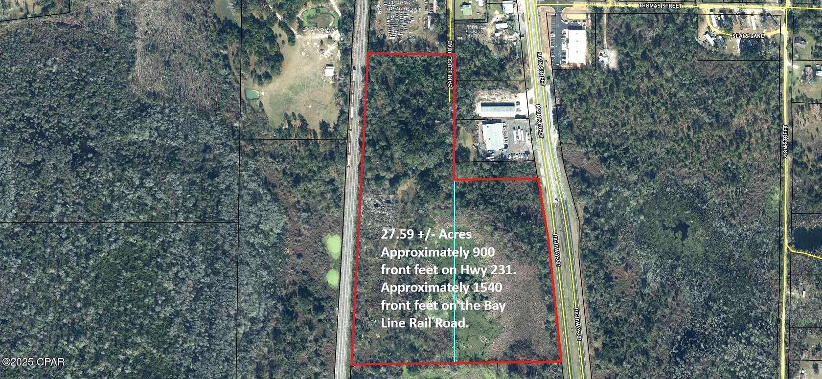 16.1 Acres of Commercial Land for Sale in Cottondale, Florida