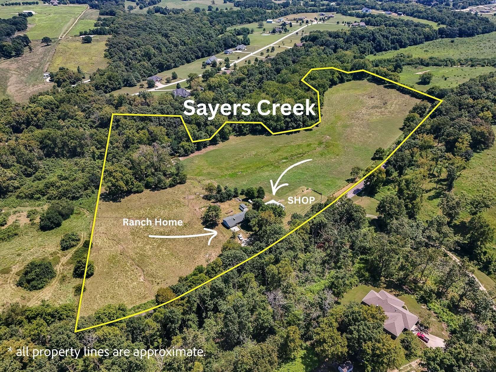 20.3 Acres of Agricultural Land with Home for Sale in Rogersville, Missouri