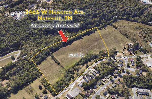20.9 Acres of Agricultural Land for Auction in Nashville, Tennessee