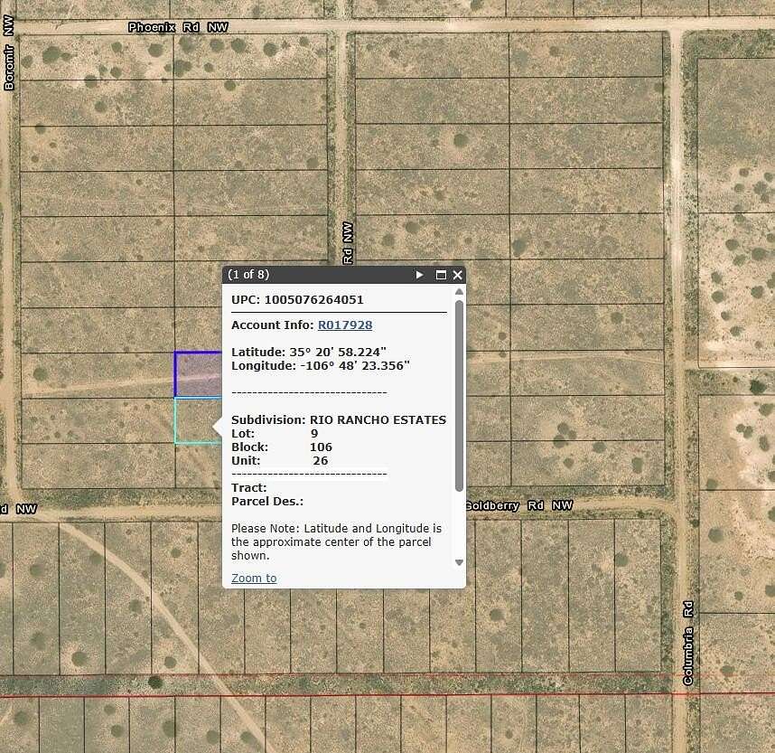 0.5 Acres of Land for Sale in Rio Rancho, New Mexico