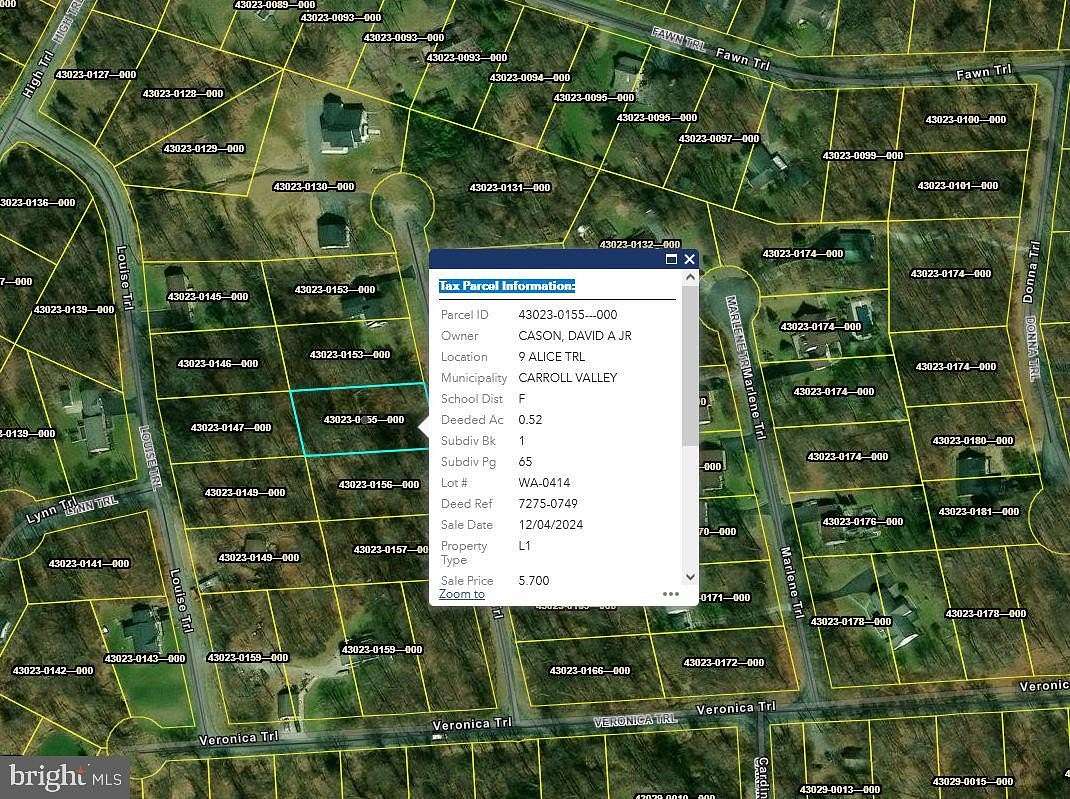 0.52 Acres of Land for Sale in Fairfield, Pennsylvania