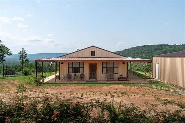 26.7 Acres of Recreational Land with Home for Sale in Panola, Oklahoma