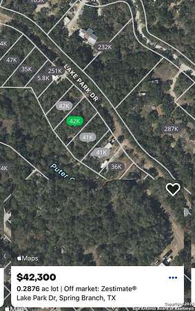 0.29 Acres of Residential Land for Sale in Spring Branch, Texas
