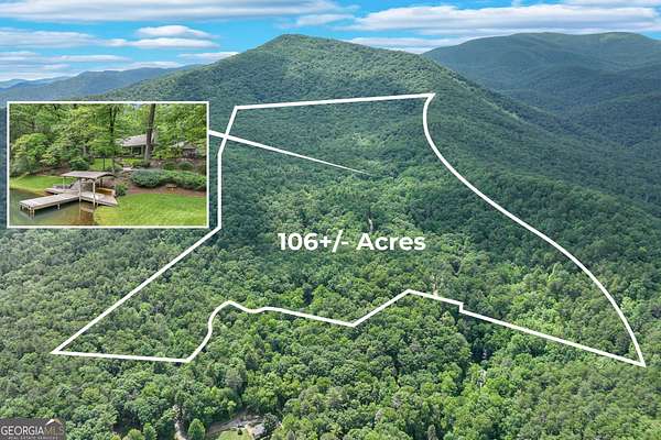 107 Acres of Recreational Land with Home for Sale in Clarkesville, Georgia