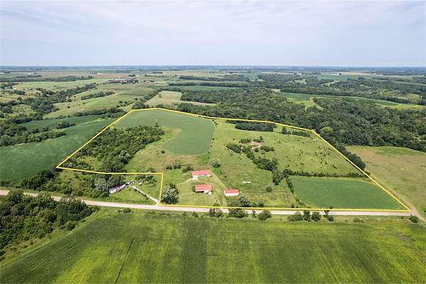 37.6 Acres of Land with Home for Sale in Knoxville, Iowa