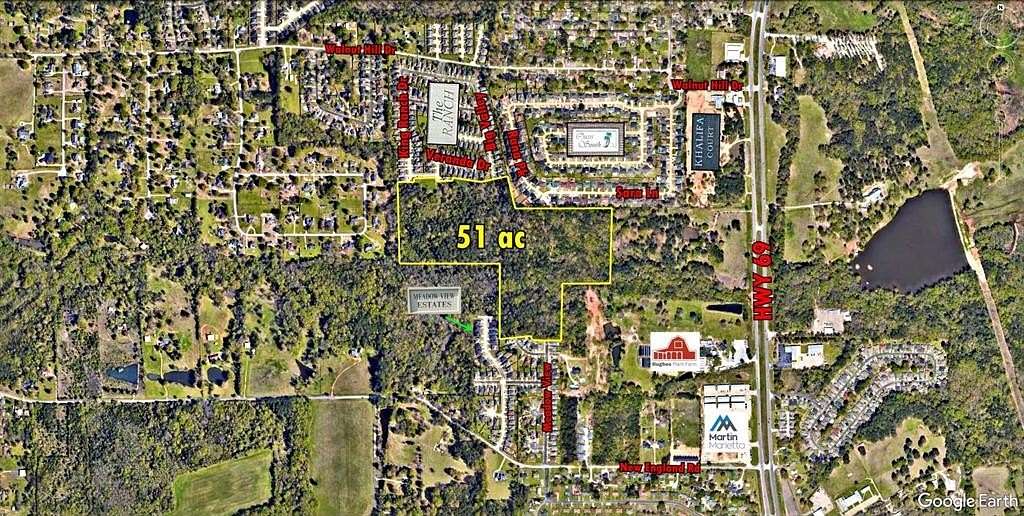 51 Acres of Mixed-Use Land for Sale in Flint, Texas