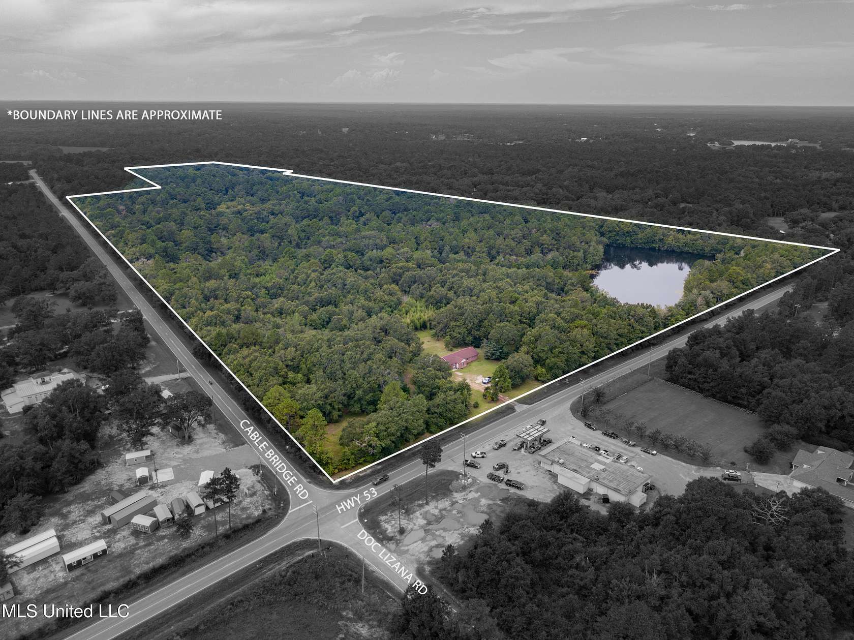 53 Acres of Land with Home for Sale in Gulfport, Mississippi