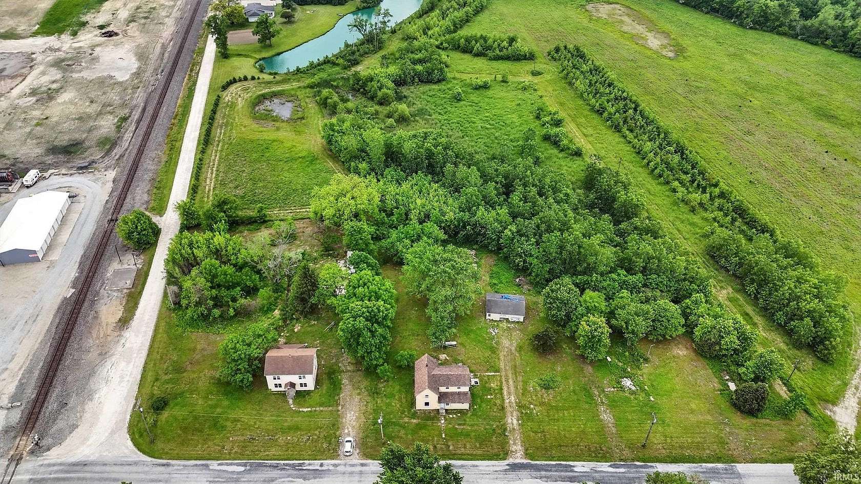 6.4 Acres of Land with Home for Sale in Roanoke, Indiana