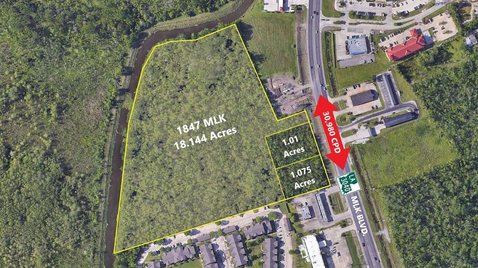 18.1 Acres of Commercial Land for Sale in Houma, Louisiana