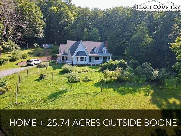 25.7 Acres of Land with Home for Sale in Boone, North Carolina