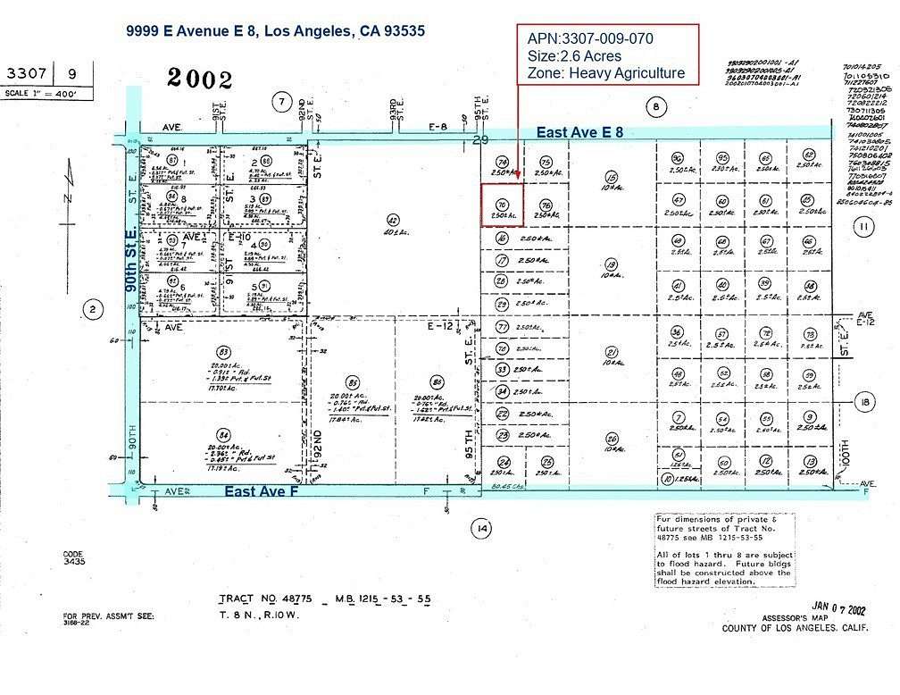 2.6 Acres of Land for Sale in Lancaster, California