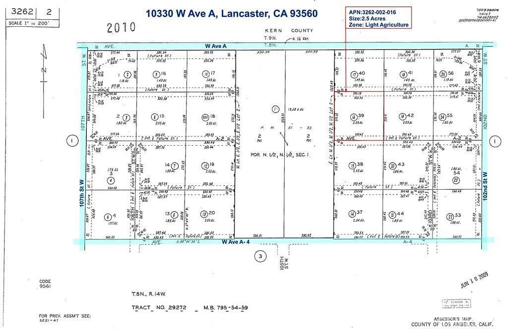 2.5 Acres of Residential Land for Sale in Lancaster, California