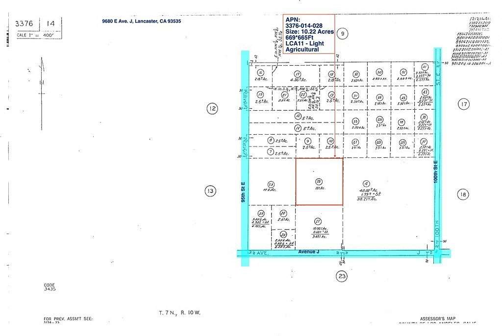 10.2 Acres of Agricultural Land for Sale in Lancaster, California