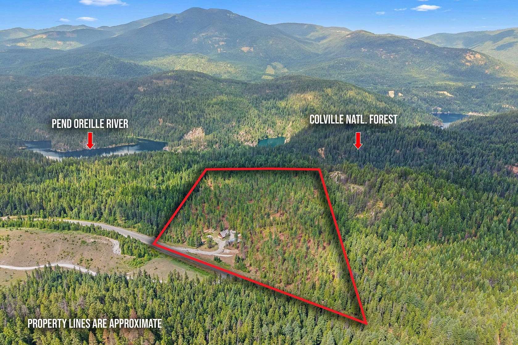 32.8 Acres of Recreational Land with Home for Sale in Metaline Falls, Washington