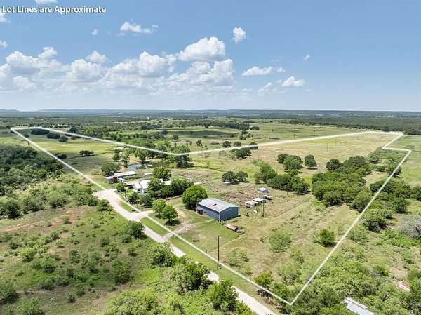 47.7 Acres of Land with Home for Sale in Bryson, Texas