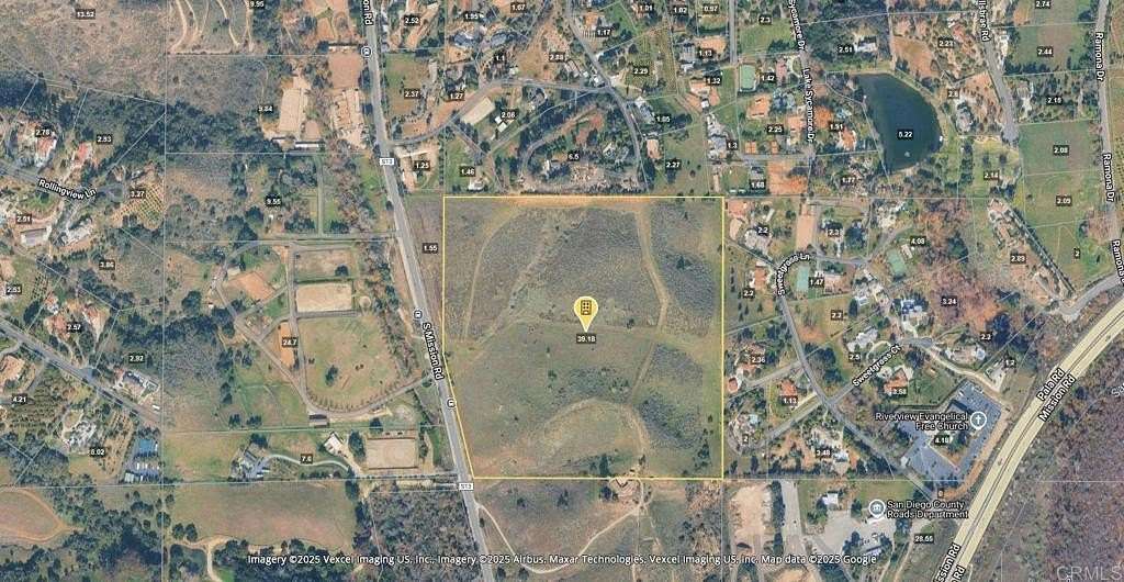 39.2 Acres of Land for Sale in Fallbrook, California