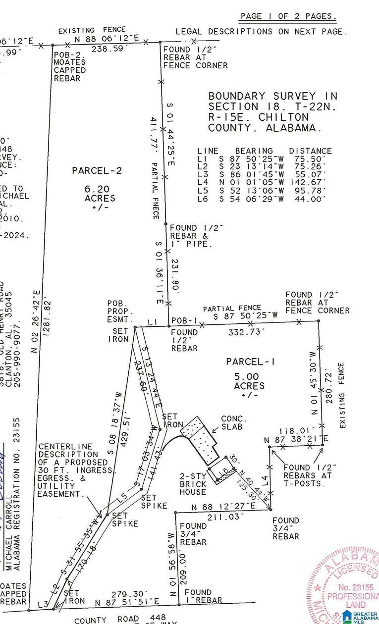 6.32 Acres of Land for Sale in Clanton, Alabama
