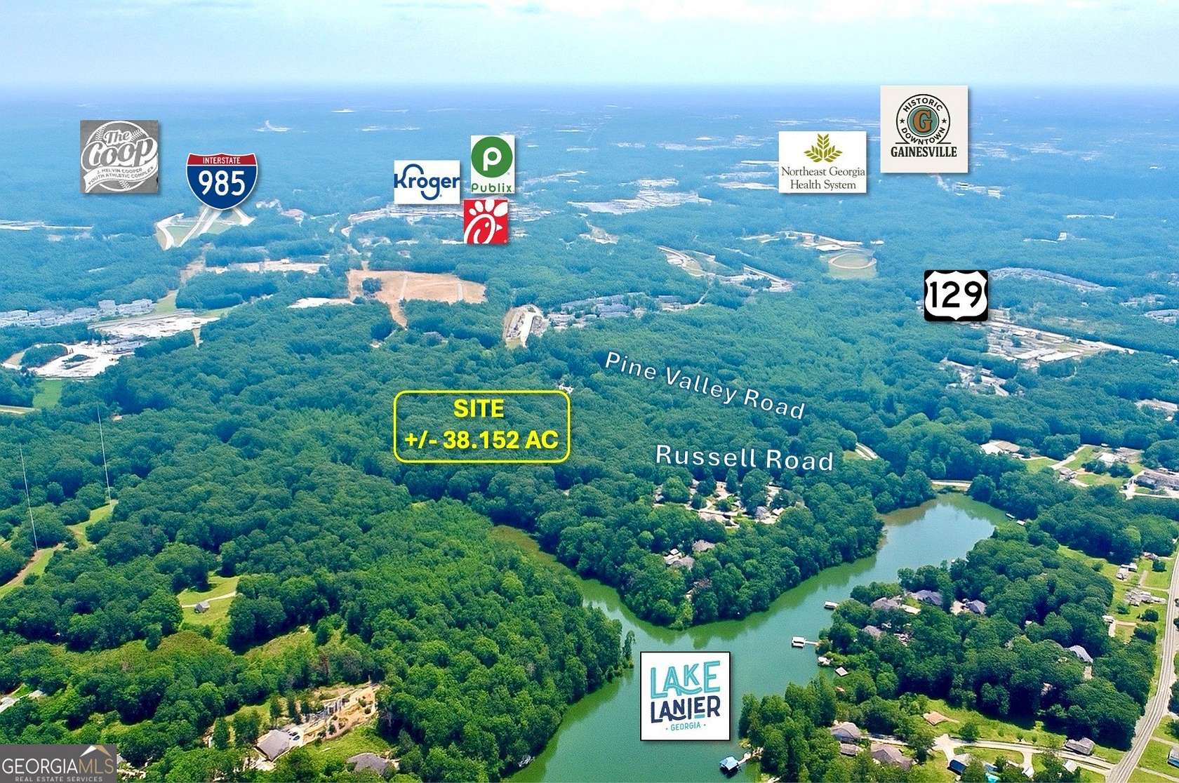 38.2 Acres of Mixed-Use Land for Sale in Gainesville, Georgia
