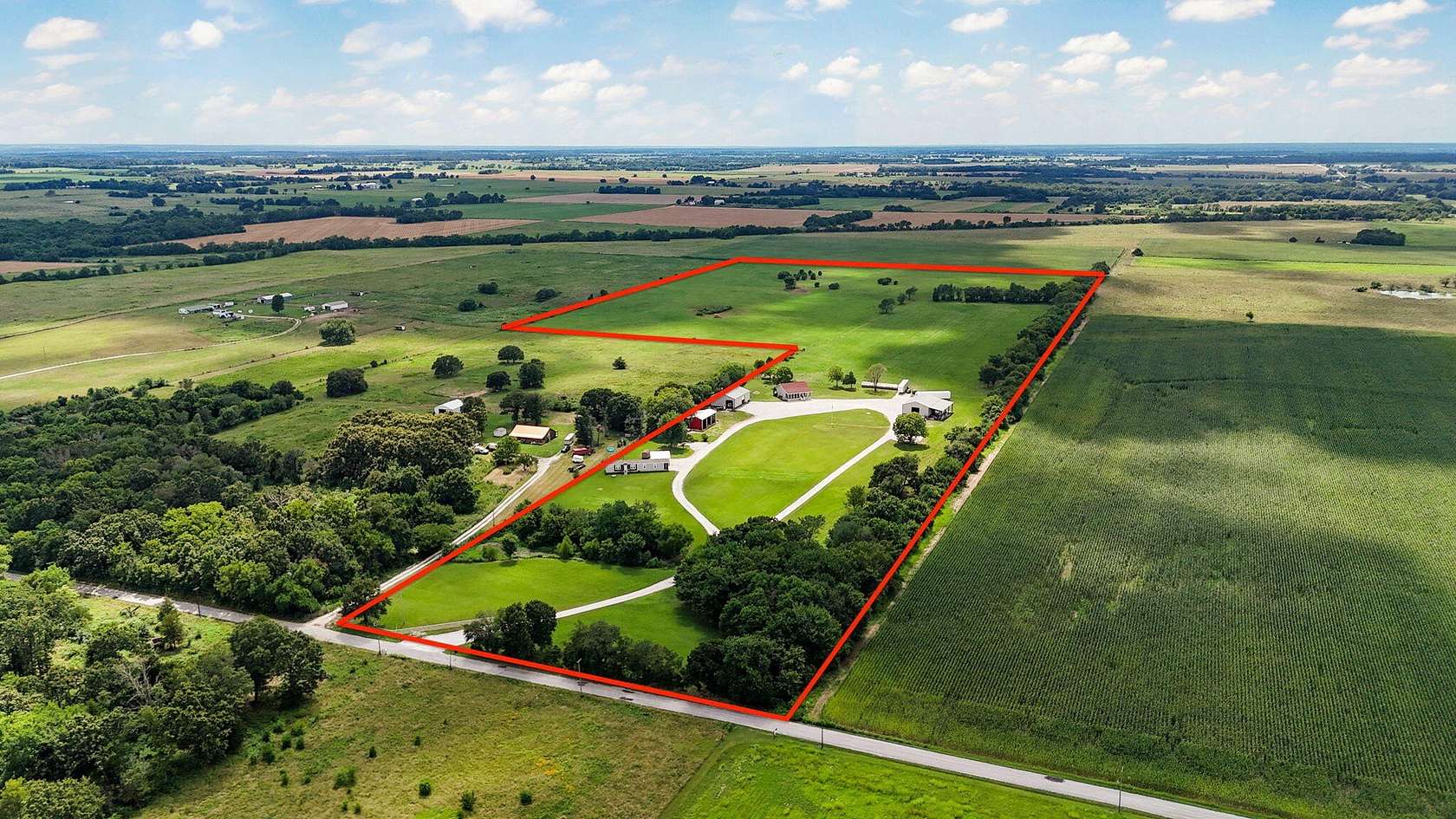 46.3 Acres of Agricultural Land with Home for Sale in Wentworth, Missouri