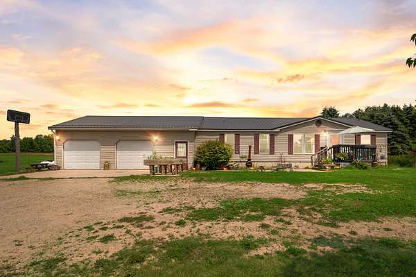 5.35 Acres of Residential Land with Home for Sale in Barryton, Michigan