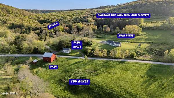 101 Acres of Recreational Land with Home for Sale in Union Dale, Pennsylvania
