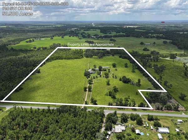 50.5 Acres of Land with Home for Sale in Madison, Florida