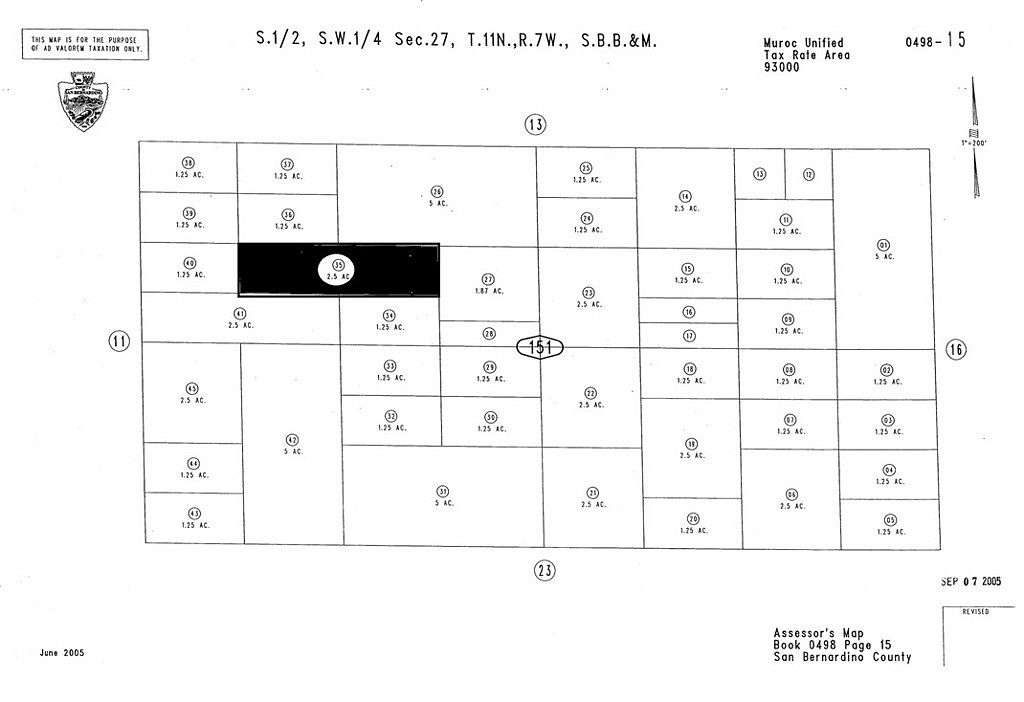 2.5 Acres of Land for Sale in Boron, California