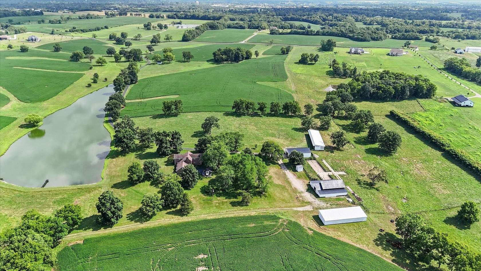 93.6 Acres of Land with Home for Sale in Shelbyville, Kentucky
