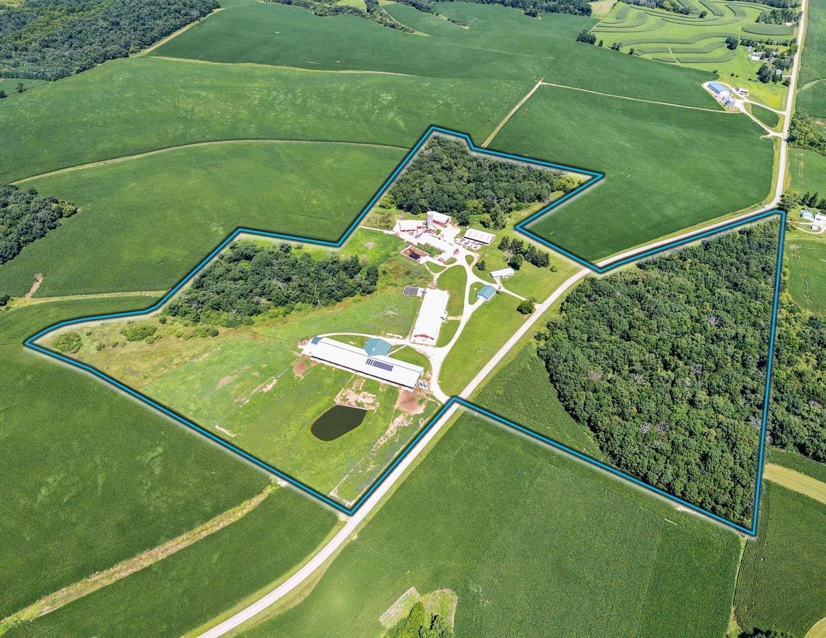 63 Acres of Land with Home for Sale in Wiota Town, Wisconsin