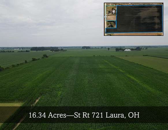 16.3 Acres of Land for Sale in Laura, Ohio