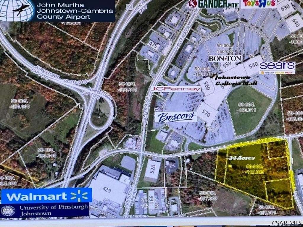 11.7 Acres of Commercial Land for Sale in Johnstown, Pennsylvania