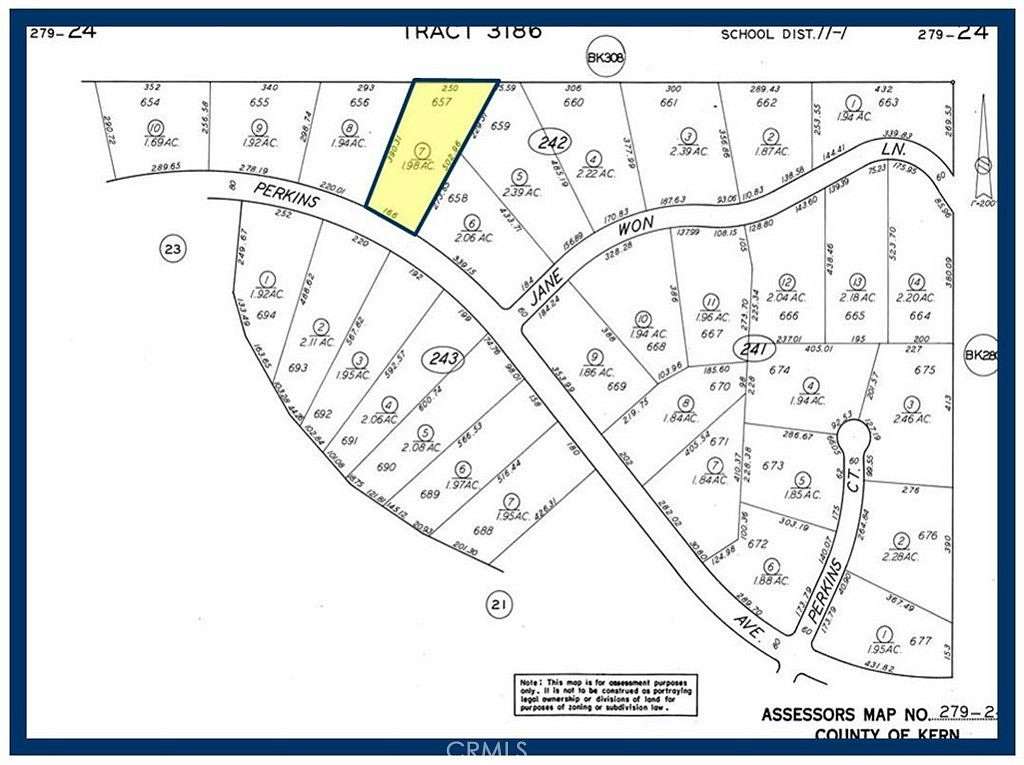 2 Acres of Residential Land for Sale in California City, California