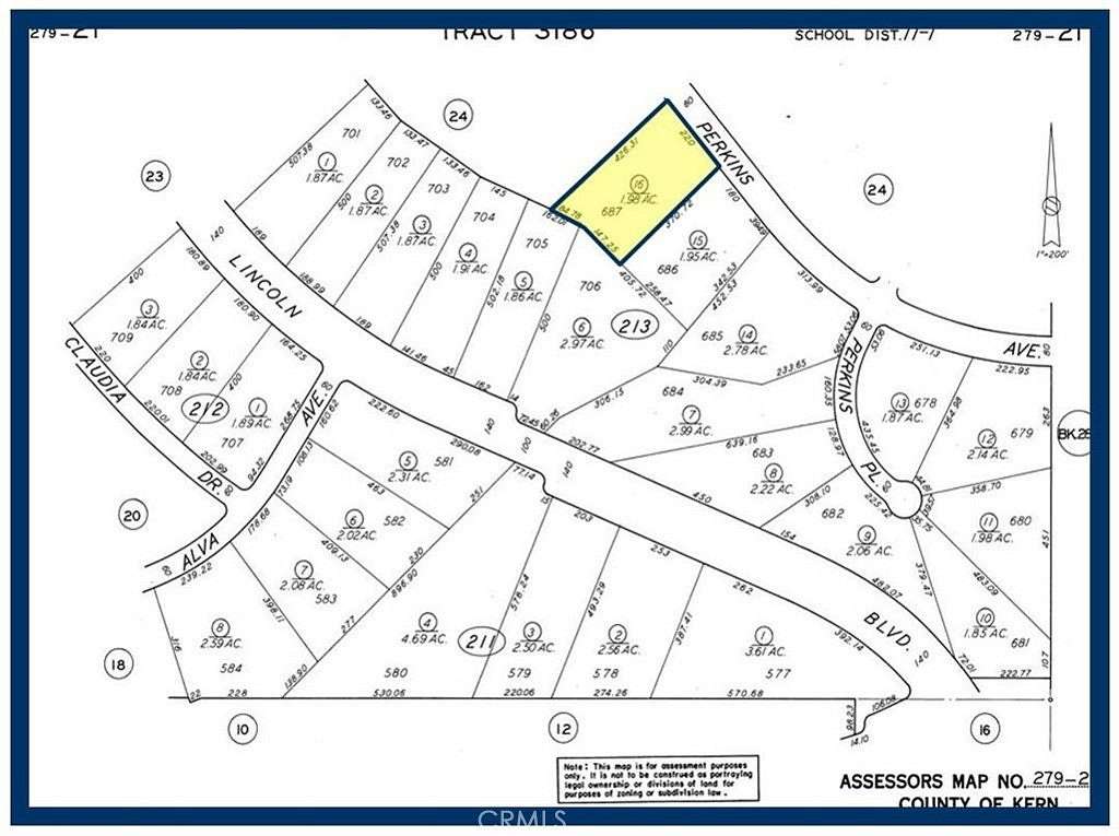 2 Acres of Residential Land for Sale in California City, California