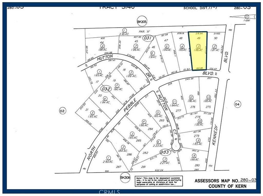 1.86 Acres of Residential Land for Sale in California City, California