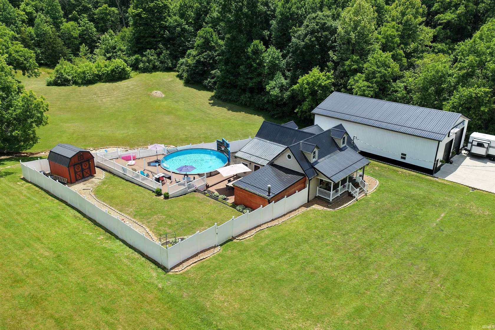7.9 Acres of Land with Home for Sale in Springville, Indiana