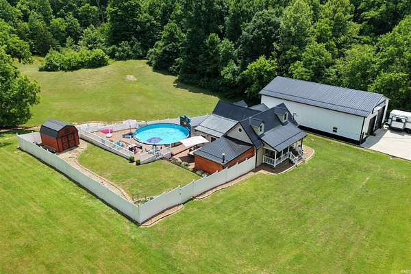7.9 Acres of Land with Home for Sale in Springville, Indiana