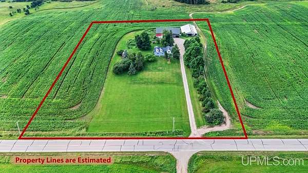 5 Acres of Residential Land with Home for Sale in Bark River, Michigan
