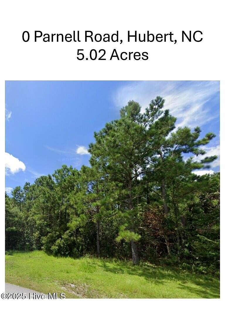 5 Acres of Residential Land for Sale in Hubert, North Carolina
