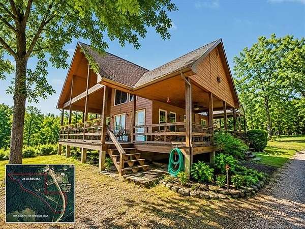 24.2 Acres of Recreational Land with Home for Sale in Cookson, Oklahoma