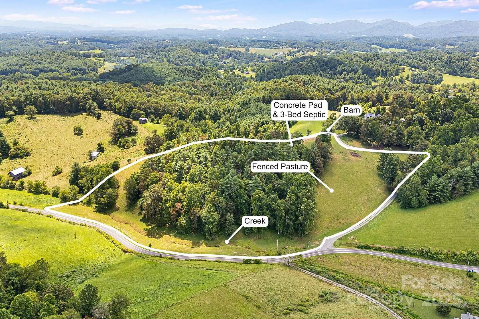 12.2 Acres of Agricultural Land for Sale in Marshall, North Carolina