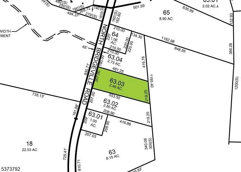 2.46 Acres of Residential Land for Sale in White Township, New Jersey
