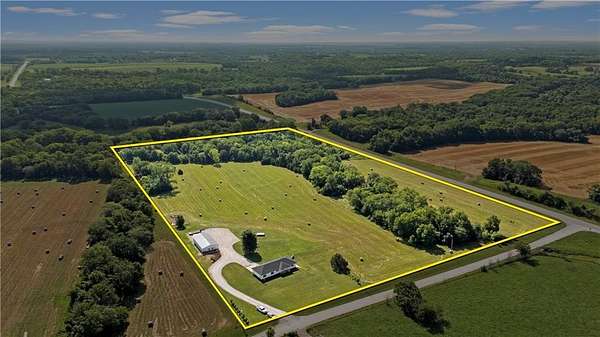 18.6 Acres of Recreational Land with Home for Sale in Louisburg, Kansas