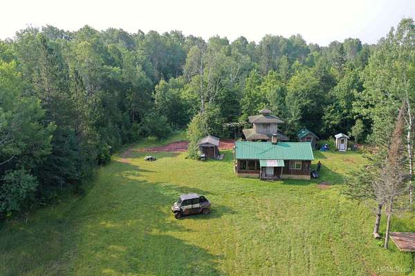 120 Acres of Recreational Land with Home for Sale in White Pine, Michigan
