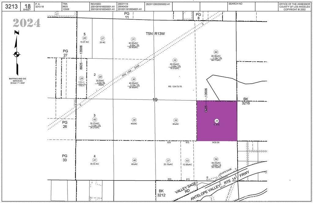 40 Acres of Land for Sale in Agua Dulce, California