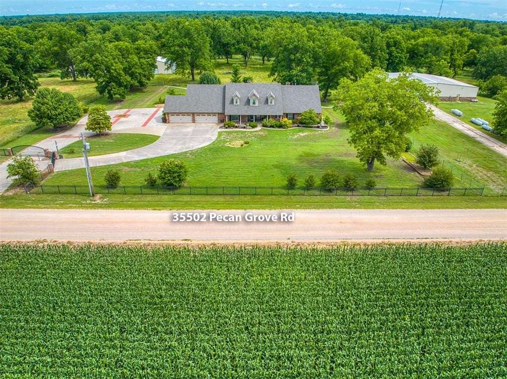 115 Acres of Agricultural Land with Home for Sale in Shawnee, Oklahoma