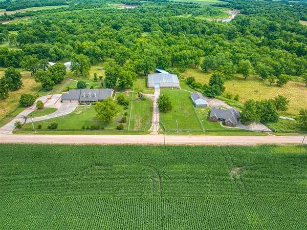 115 Acres of Agricultural Land with Home for Sale in Shawnee, Oklahoma