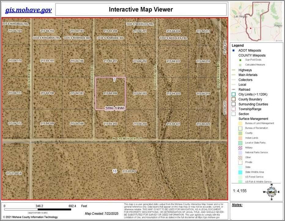 2.35 Acres of Residential Land for Sale in Golden Valley, Arizona