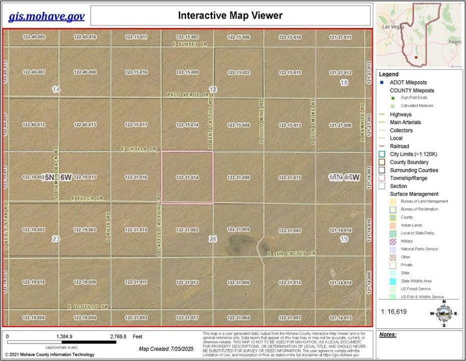 40 Acres of Recreational Land for Sale in Yucca, Arizona