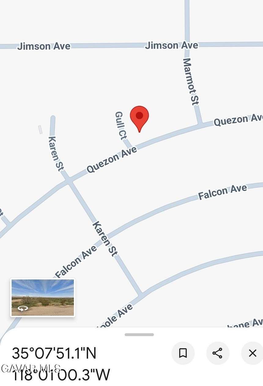 0.19 Acres of Residential Land for Sale in California City, California