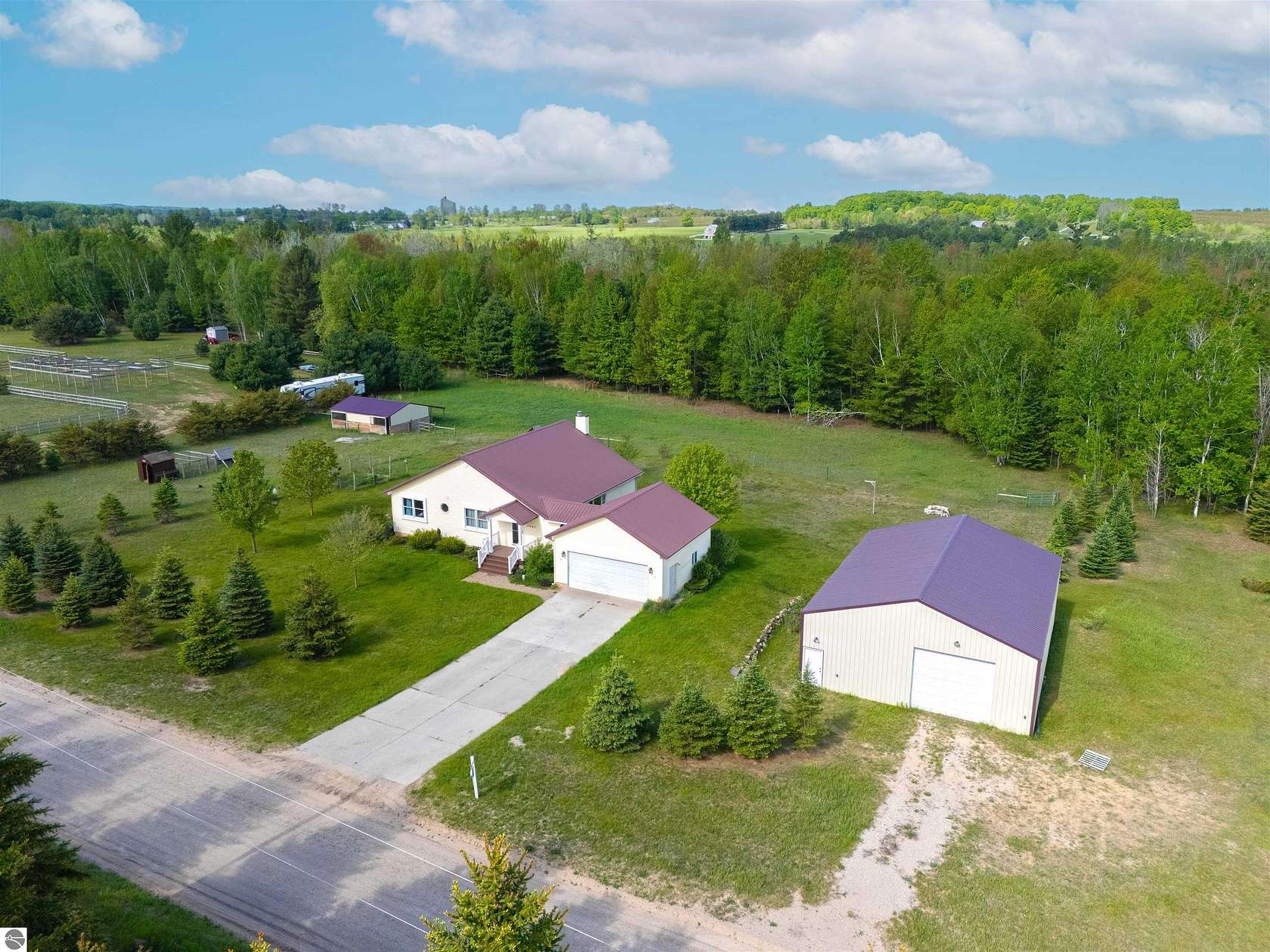 5.2 Acres of Land with Home for Sale in Williamsburg, Michigan
